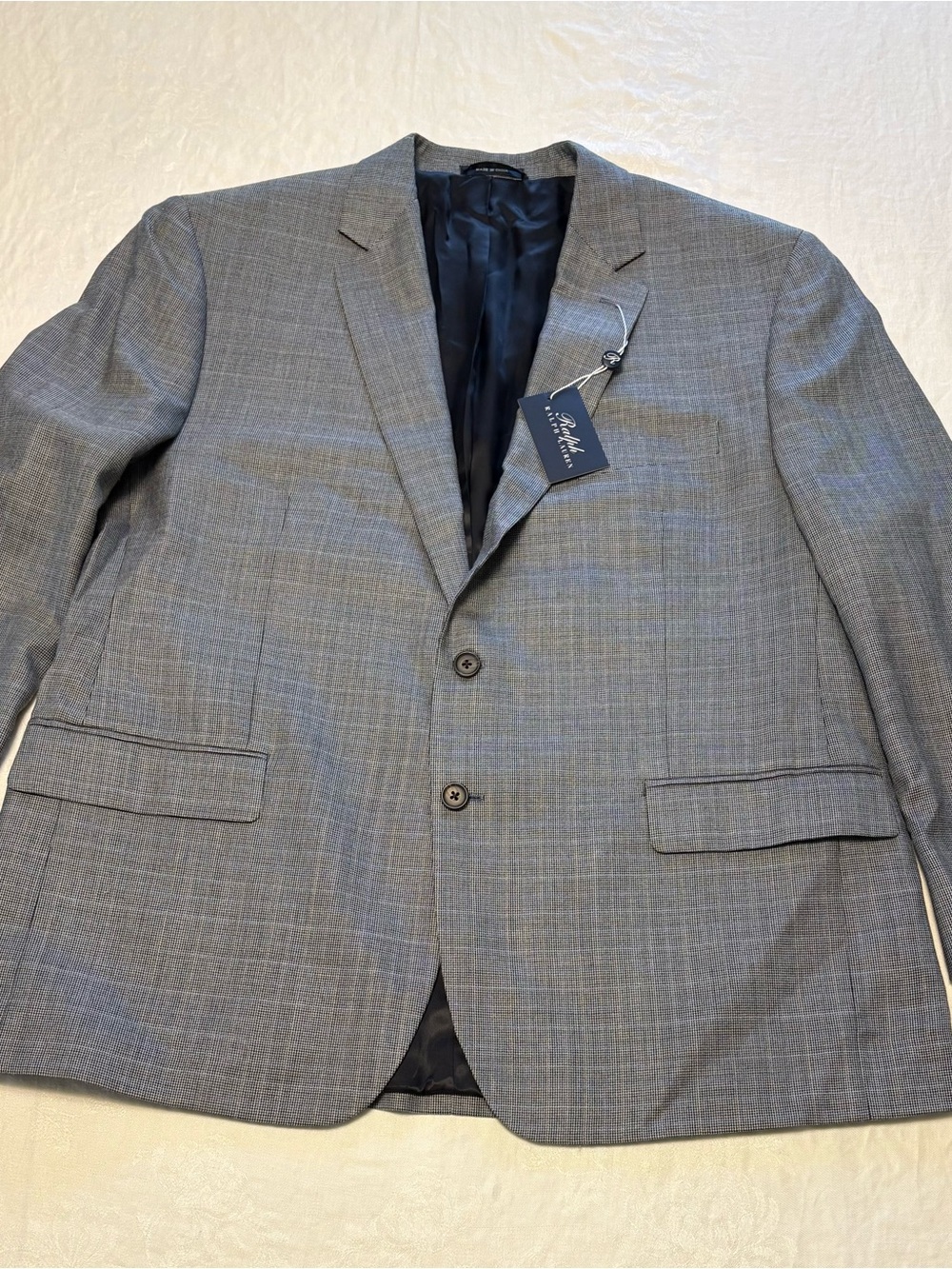 NWT Men's Gray Plaid Two-Button Blazer